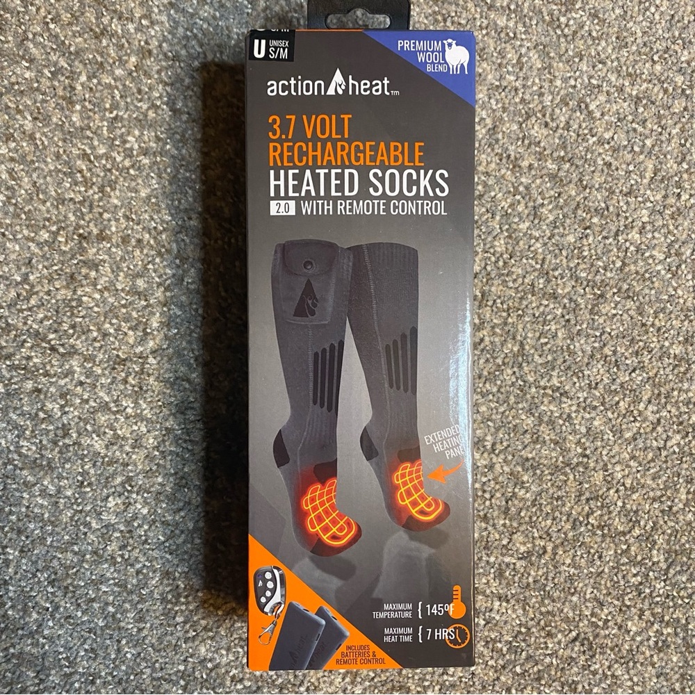 Action Heat Heated Rechargeable Socks